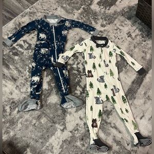 Unisex Burt’s Bees Baby fitted sleepers. Size 6-9 months